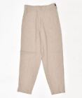 Dandelion Womens Tapered Slim Casual Trousers W24 L24 Beige Viscose Vintage Cp07