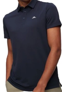 J LINDEBERG Tour Pique Cotton Golf Polo-Mens Size 2XL-Navy Blue-Logos-EUC - Picture 1 of 8
