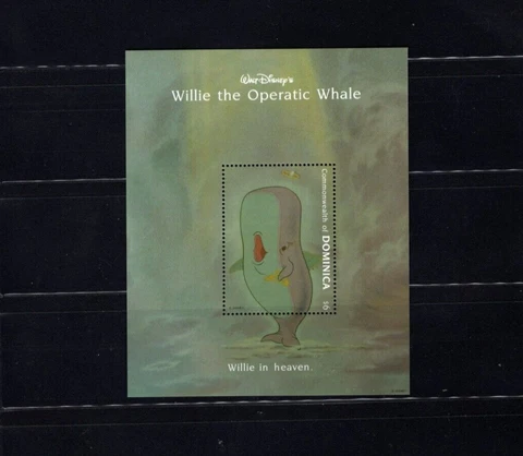 Dominica Disney 1633 Willie the Operatic Whale VF MNH S/S A2 Cover