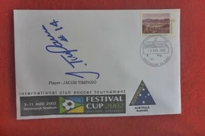 JACOB TIMPANO HAND SIGNED 2002 FESTIVAL CUP SOCCER COVER - Picture 1 of 1
