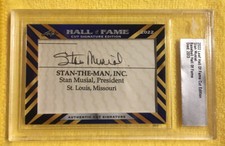 STAN MUSIAL AUTO 2022 LEAF HALL OF FAME CUT EDITION *STAN THE MAN INC🔺HOF’er⭐️