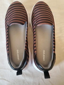 Lands End Gatas bequeme Damenschuhe mehrere Mokassinnaht Keilabsatz Slipper 6 - Bild 1 von 5