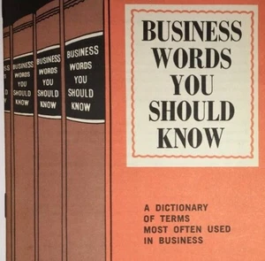 1963 Business Words You Should Know by Good Reading Rack Service Booklet 16pg - Imagen 1 de 7