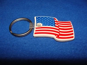 National Plastics Corporation Fort Wayne, In. American Flag Key Chain - Imagen 1 de 16