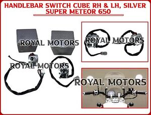 HANDLEBAR SWITCH CUBE RH & LH, SILVER Fit For Royal Enfield Super Meteor 650