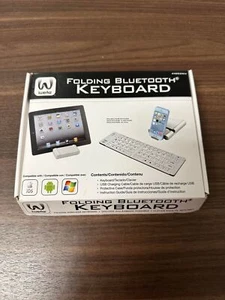 Iwerkz Folding Bluetooth Keyboard With USB Charging Cable Wireless Very Good - Picture 1 of 3