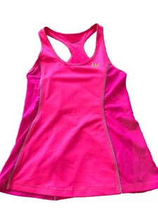 Abercrombie Fitch Top Women Small Pink Racerback Tank Yoga Active Stretch Vented - Picture 1 of 11
