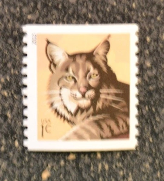 2013USA #4802 1c Bobcat Coil Single  Mint NH  .01 cent - Image 1 of 1