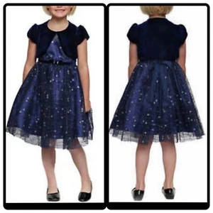 Jona Michelle girls navy blue formal dress 12 - Picture 1 of 11