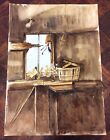 Original Watercolour Painting Of A Garden Shed By Donald Anderson