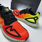 Adidas Zx 2k 4d Men's Us 10 Yellow Red Black Neon Retro Run Heat Map Sport Style