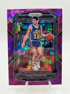 2022-23 Panini Prizm - John Stockton #292 Purple Ice Prizm /149 Color Match Jazz - Picture 1 of 2