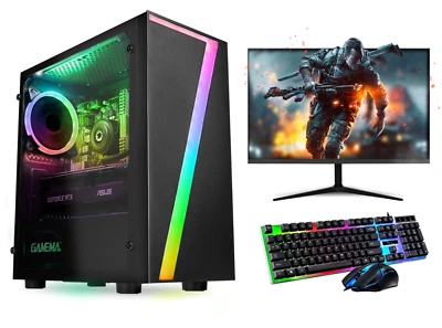 Fast Ultra Fast Gaming Computer PC Bundle Intel Core i7 i5 i3 16GB GTX 1050 Ti - Image 1 of 4