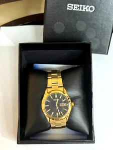 SEIKO ESSENTIALS SGF792 YELLOW TONED STAINLESS STEEL MENS WATCH - Picture 1 of 9