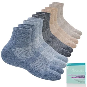 Revosoxs Diabetic Socks for Women Men5 Pairs Non Binding Diabetic Ankle Socks... - Picture 1 of 6