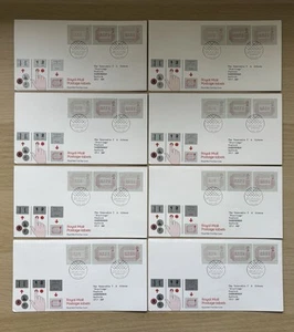 Royal Mail First Day Covers 1984 Royal Mail Postage Labels FDC’s x8 - Picture 1 of 6