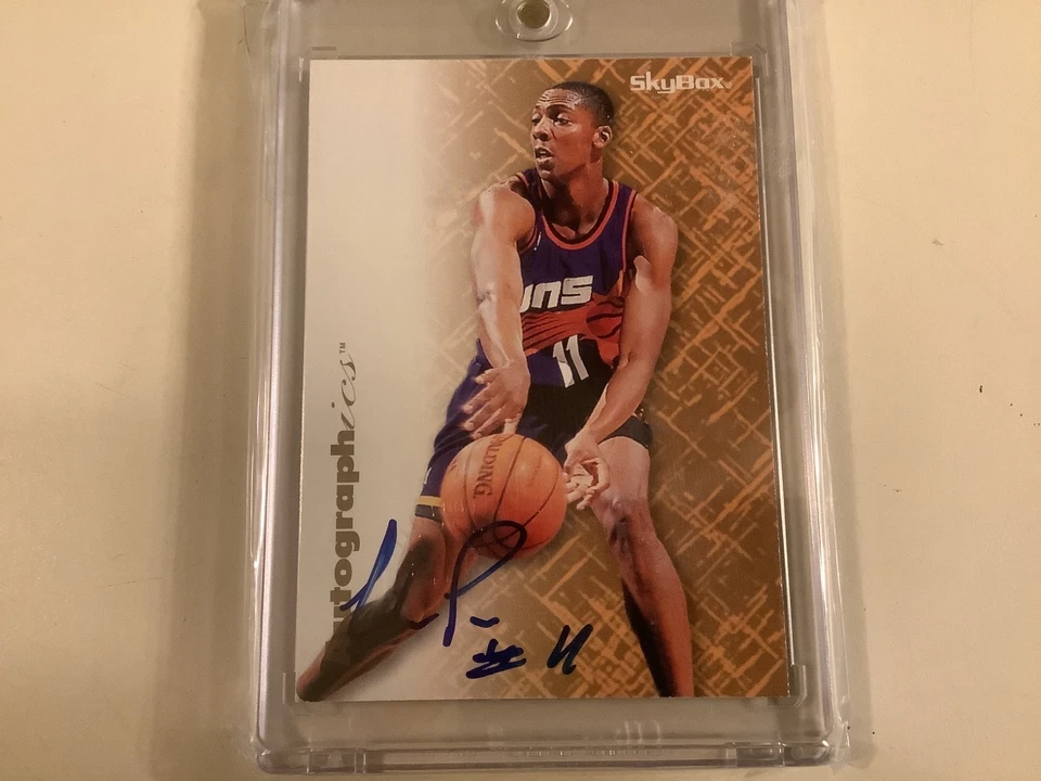 1996-97 Skybox NBA Hoops Series 1 Autographics Wesley Person SSP Blue Ink AUTO - Image 1 of 1