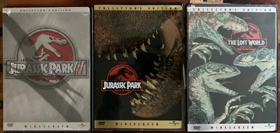 3 Jurassic Park DVD Lot: Steven Spielberg, 2 Collector’s Editions & Lost World - Image 1 of 4