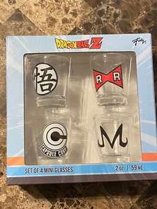 Dragonball Z CAPSULE CORP 4er Set Schnapsgläser. Nagelneu.  - Bild 1 von 4