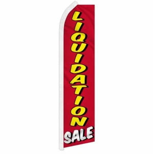 "LIQUIDATION SALE" advertising super flag swooper banner business sign warehouse - Picture 1 of 10