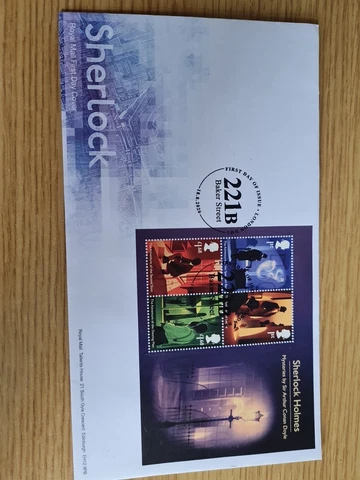 SHERLOCK HOLMES 2020  1st day cover Baker Street postmark Cover