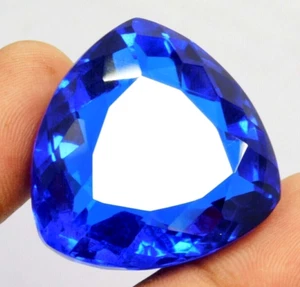 AAA+ 72.9ct. Large Blue Tanzanite Trillion Cut Loose Gemstone Gift for Women/Her - Picture 1 of 6