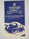 Volkswagen affiche sérigraphique réplique de 1950 du concessionnaire automobile Fleischhauer