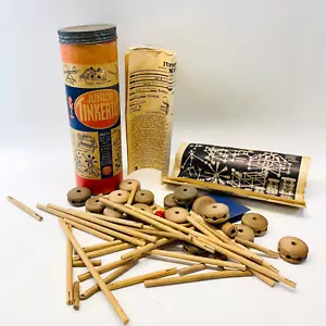 Vintage Junior Tinkertoy Set mit Anleitung 50er Jahre - Bild 1 von 12