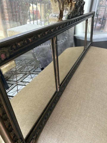 ANTIQUE, Vintage Etched Glass Vanity Top Mirror, Circa 1920 Cover