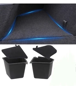 2020-2023 Tesla Model Y 5-Seat Rear Storage Bins/ Organizers with Lids - Picture 1 of 8