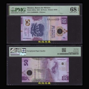Mexico 50 Pesos, 31.3.2021, Polymer, Sign.26, AA Prefix, PMG68 - Picture 1 of 1