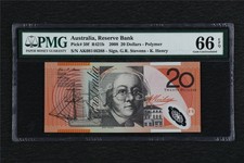2008 Australia Reserve Bank 20 Dollars Pick#59f PMG 66 EPQ Gem UNC 