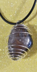 Ciondolo Con DIASPRO PICASS0 pietra naturale ZEN Collana quarzo cristallo regalo - Picture 1 of 6