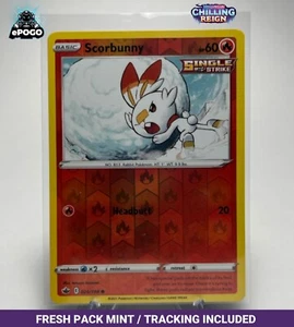 Scorbunny 026/198 Reverse Holo Pokémon TCG: Chilling Reign MINT SHIPPED TODAY - Picture 1 of 2