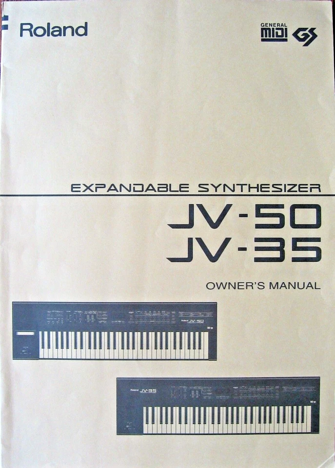 Roland JV-50 and JV-35 Synthesizer Keyboard Original Owner's Manual Book, Japan. - Image 1 of 2