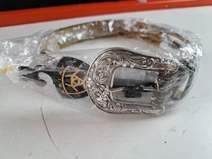 Ariat Youth Girls Metallic Croc Inlay Belt, Size 18 - Picture 1 of 4