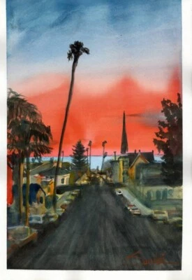 Kalorama :  Sandra Watercolors™ California : ORIGINAL PAINTING - Image 1 of 2