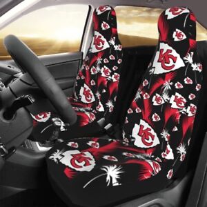 2pcs Kansas City Chiefs Elastic Car Seat Covers Hawaii Printed Seat Cover Soft