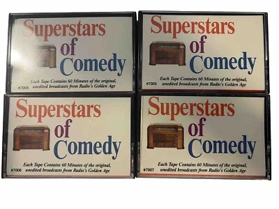 Superstars of Comedy 4 Cassette Tape Set, Martin & Lewis, Burns & Allen, Berle — 第 1/3 张图片
