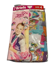 JoJo Siwa Panties 7 Pack Girls Size 4 Underwear Briefs Multicolor Soft Cotton - Picture 1 of 8