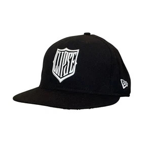 Rear Clipse Re Up Gang NewEra Hat Size 7 5/8 Black White C’MON 100% Wool Cap - Picture 1 of 10