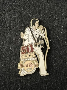 Hard Rock Cafe Hollywood FL - Elvis Presley 50 Years Of Rock Pin - Picture 1 of 5