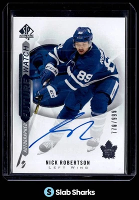 2020 SP AUTHENTIC #188 NICK ROBERTSON AUTO RC FUTURE WATCH ROOKIE /999 - Image 1 of 4