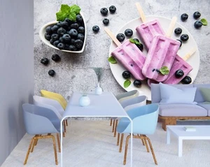 3D Blueberry 647 Wallpaper Mural Wall Print Wall Wallpaper Murals US Honey - Picture 1 of 11