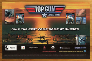 2002 Top Gun: Combat Zones PS2 Gamecube Print Ad/Poster Official Authentic Art