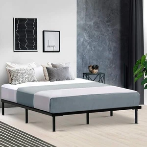 Queen Metal Bed Frame with Headboard(Base Only), Metal Platform Bed with Easy As - Picture 1 of 8