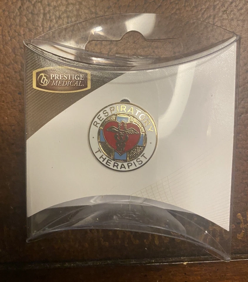 Respiratory Therapist Lapel Pin Heart Cross Caduceus Medical Emblem 1048 New - Image 1 of 1