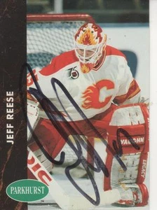 JEFF REESE SIGNED 1992-93 PARKHURST #250 - CALGARY FLAMES - Picture 1 of 1