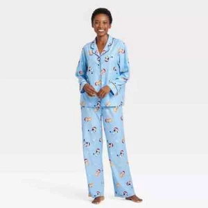 Bluey Set Pigiama Natalizio Manica Lunga Blu Chiaro Bambini Taglia - Large (12/14) - Foto 1 di 2