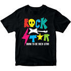 Born To Be A Rockstar Music Guitar Funny Gift Boys Girls Teen Kids T-Shirts #DNE